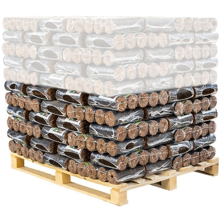 BIOMAC Rindenbriketts rund ohne Loch 1000kg – Bild 2