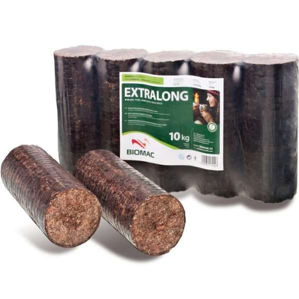 BIOMAC Rindenbriketts rund ohne Loch 450kg – Bild 2